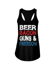 Beer Bacon Guns And Freedom Tank Top Ladies Flowy Tank thumbnail