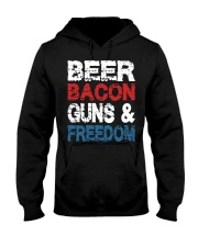 Beer Bacon Guns And Freedom Tank Top Hooded Sweatshirt thumbnail