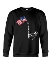 Creative American FLag with Fishing Rod Crewneck Sweatshirt tile