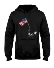 Creative American FLag with Fishing Rod Hooded Sweatshirt tile