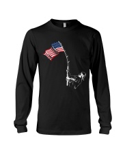 Creative American FLag with Fishing Rod Long Sleeve Tee tile