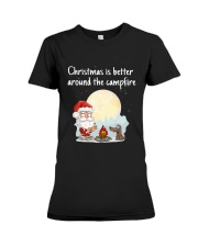 Christmas is better around the campfire Premium Fit Ladies Tee tile