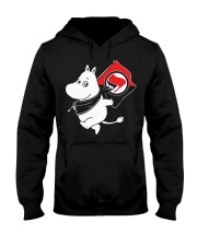 Antifa Moomin Anti Fascist T-Shirt Hooded Sweatshirt thumbnail