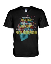 Life - Skull and Tattoo V-Neck T-Shirt thumbnail