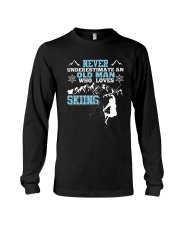 NEVER UNDERESTIMATE AN OLD MAN WHO LOVES SKIING T- Long Sleeve Tee thumbnail