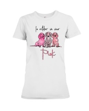 In October We Wear Pink Dachshund T shirt Premium Fit Ladies Tee tile