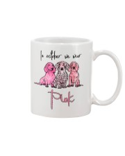 In October We Wear Pink Dachshund T shirt Mug tile