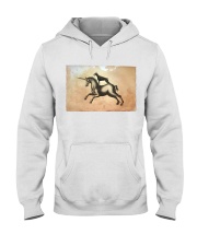 Doberman Riding Horse Poster Hooded Sweatshirt tile
