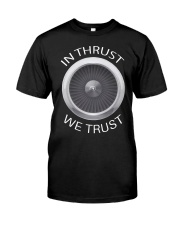 In Thrust We Trust Pilot Airplane Engine Premium Fit Mens Tee tile