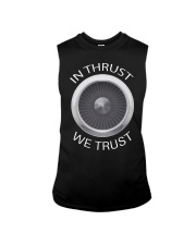 In Thrust We Trust Pilot Airplane Engine Sleeveless Tee tile
