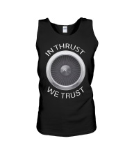 In Thrust We Trust Pilot Airplane Engine Unisex Tank tile