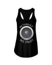 In Thrust We Trust Pilot Airplane Engine Ladies Flowy Tank tile