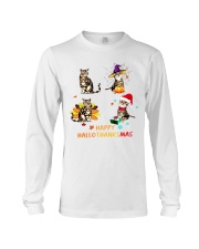 Happy HalloThanksMas T shirt Long Sleeve Tee tile