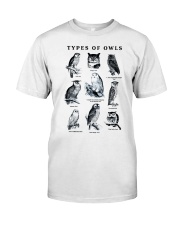 Types of Owls Shirt Classic T-Shirt front