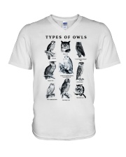 Types of Owls Shirt V-Neck T-Shirt tile