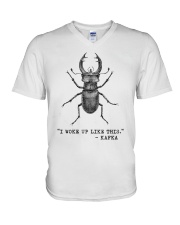 I woke up like this V-Neck T-Shirt tile