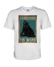 Black Cat Poster - Salem sanctuary for wayward Cat V-Neck T-Shirt tile