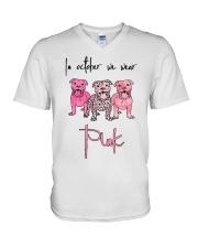 In October We Wear Pink T shirt V-Neck T-Shirt tile
