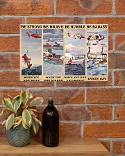 USCG Be strong be brave be humble be badass 17x11 Poster poster-landscape-17x11-lifestyle-23