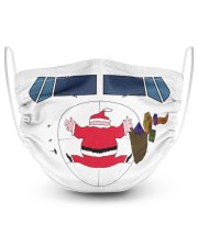 B-737 Santa 2 Layer Face Mask - Single front