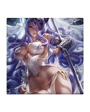 Camilla Wedding Armor Pinup White Square Coaster thumbnail
