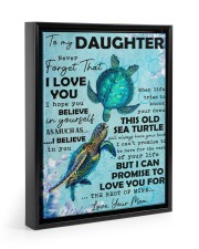 Never Forget That I Love You Mom To Daughter Floating Framed Canvas Prints Black tile