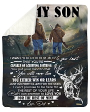 I Want You To Believe In Your Heart Hunting To Son Sherpa Fleece Blanket tile
