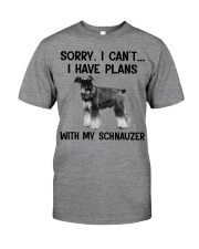 I have plans with my dog Schnauzer Premium Fit Mens Tee tile