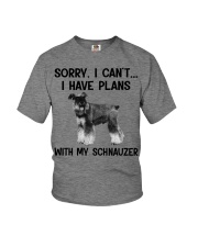 I have plans with my dog Schnauzer Youth T-Shirt tile