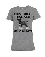 I have plans with my dog Schnauzer Premium Fit Ladies Tee tile