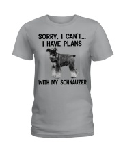 I have plans with my dog Schnauzer Ladies T-Shirt tile