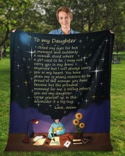 I Closed My Eyes For But A Moment Mom To Daughter Fleece Blanket - 50" x 60" aos-coral-fleece-blanket-50x60-lifestyle-front-01a