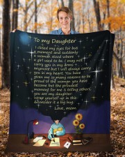 I Closed My Eyes For But A Moment Mom To Daughter Fleece Blanket - 50" x 60" aos-coral-fleece-blanket-50x60-lifestyle-front-01b