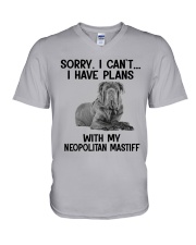 I have plans with my dog Neopolitan Mastiff V-Neck T-Shirt tile