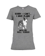 I have plans with my dog Bull Terrier Premium Fit Ladies Tee tile