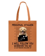 Personal Stalker Golden Retriever Tote Bag tile