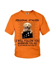 Personal Stalker Golden Retriever Youth T-Shirt tile