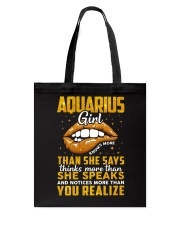 Zodiac Aqurius Girl Knows More Than She Says Tote Bag tile