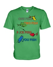 One Fish Two Fish V-Neck T-Shirt tile