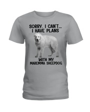 I have plans with my dog Maremma Sheepdog Ladies T-Shirt tile