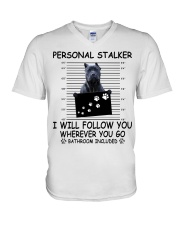 Personal Stalker Presa Canario V-Neck T-Shirt tile