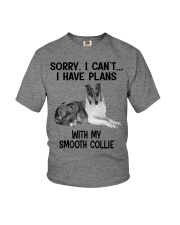 I have plans with my dog Smooth Collie Youth T-Shirt tile