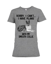 I have plans with my dog Smooth Collie Premium Fit Ladies Tee tile