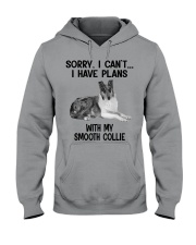 I have plans with my dog Smooth Collie Hooded Sweatshirt tile