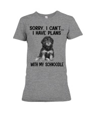 I have plans with my dog Schnoodle Premium Fit Ladies Tee tile