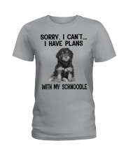 I have plans with my dog Schnoodle Ladies T-Shirt tile