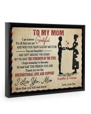 Daughter To Mom I Am Forever Grateful For All Floating Framed Canvas Prints Black tile