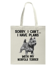 I have plans with my dog Norfolk Terrier Tote Bag tile