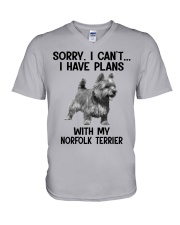 I have plans with my dog Norfolk Terrier V-Neck T-Shirt tile
