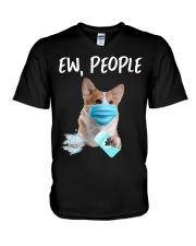 Ew People Corgi V-Neck T-Shirt tile
